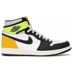 Jordan 1 Retro High White Black Volt University Gold