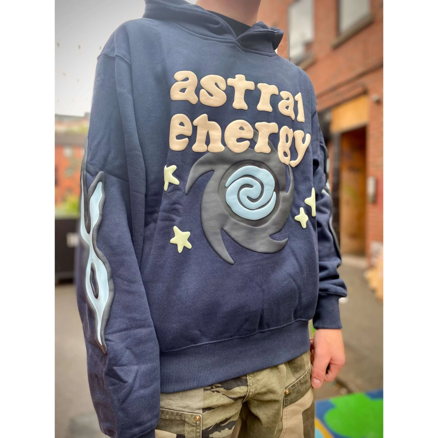 Broken Planet Market Astral Energy Hoodie Outer Space Blue - Image 3