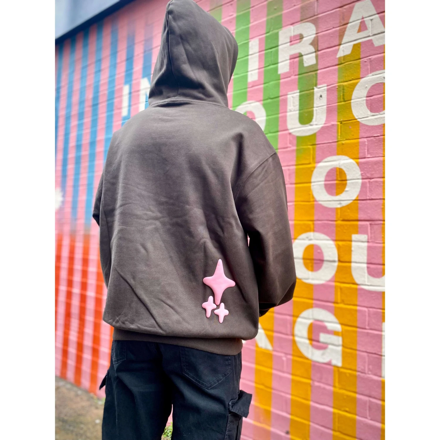 Broken Planet Market Broken Hearts Hoodie Brown - Image 3