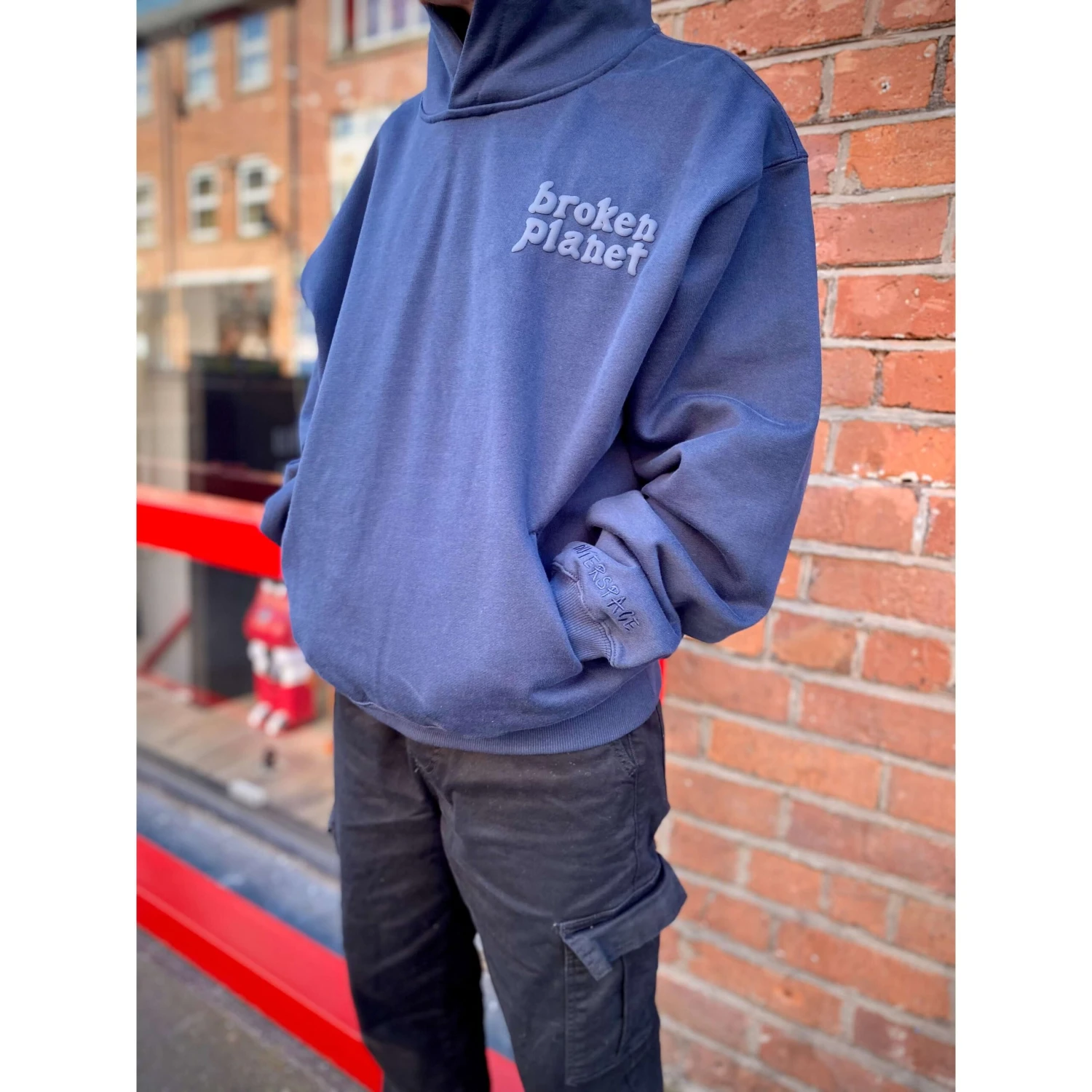 Broken Planet Market Basics Hoodie Outerspace Blue - Image 2