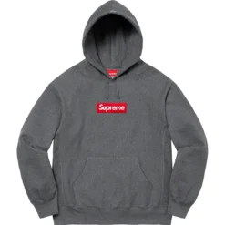 Supreme Box Logo Hooded Sweatshirt - Charcoal